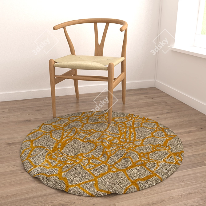 Modern Round Carpets Set 3D model image 4