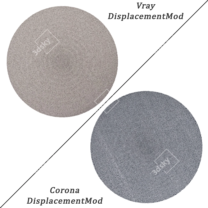 Round Carpets Set 261: Versatile Rug Collection with Multiple Rendering Options 3D model image 2