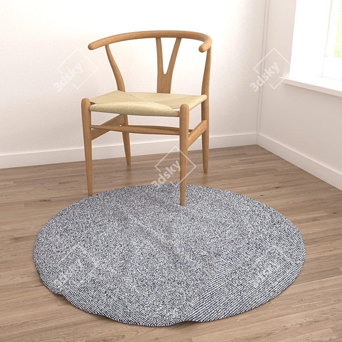 Round Carpets Set 261: Versatile Rug Collection with Multiple Rendering Options 3D model image 4