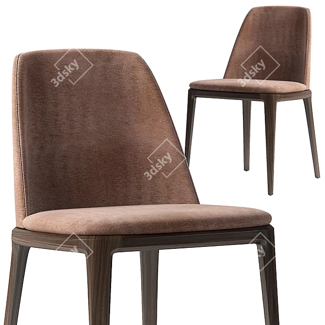 Elegant Poliform Grace Chair 3D model image 2