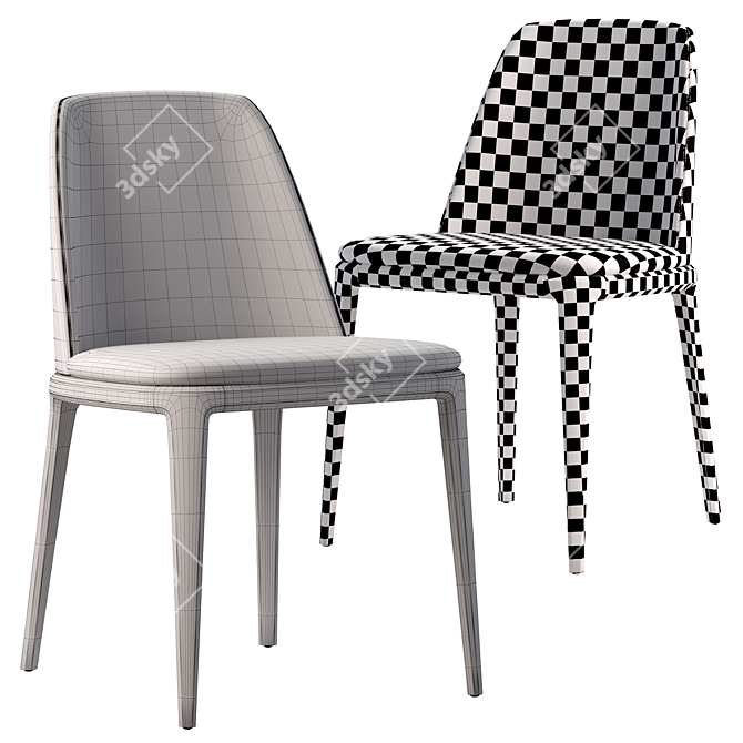 Elegant Poliform Grace Chair 3D model image 3