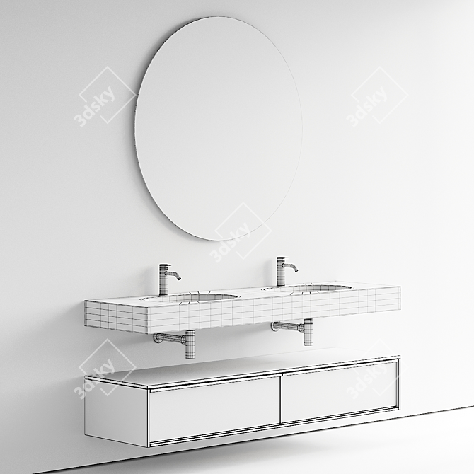 Inbani Strato 02 B Vanity Set 3D model image 5