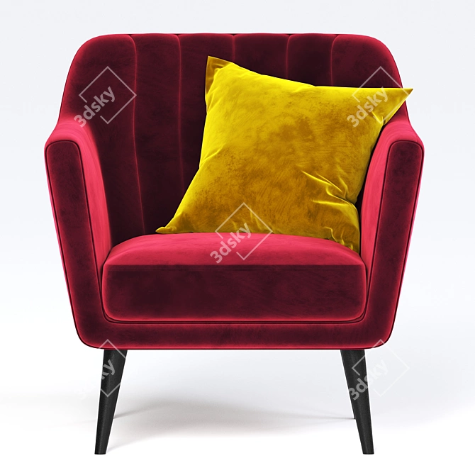 Modern Zipperbuy Jaron Armchair 3D model image 2