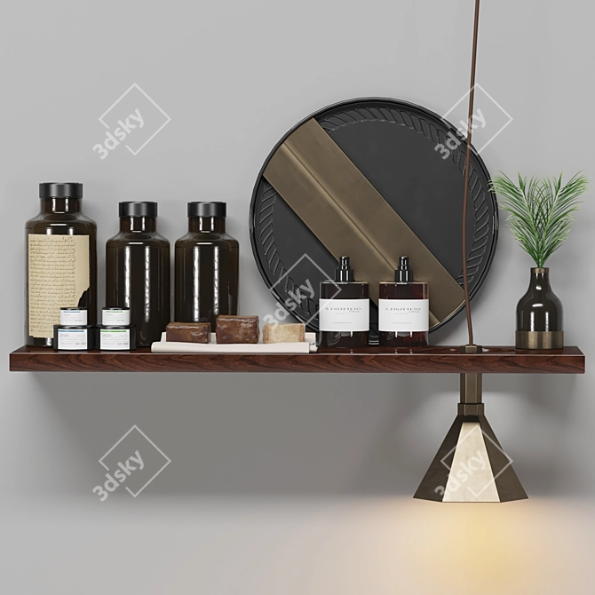 Luxury Bathroom Decor Set 3D model image 1