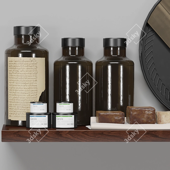 Luxury Bathroom Decor Set 3D model image 2