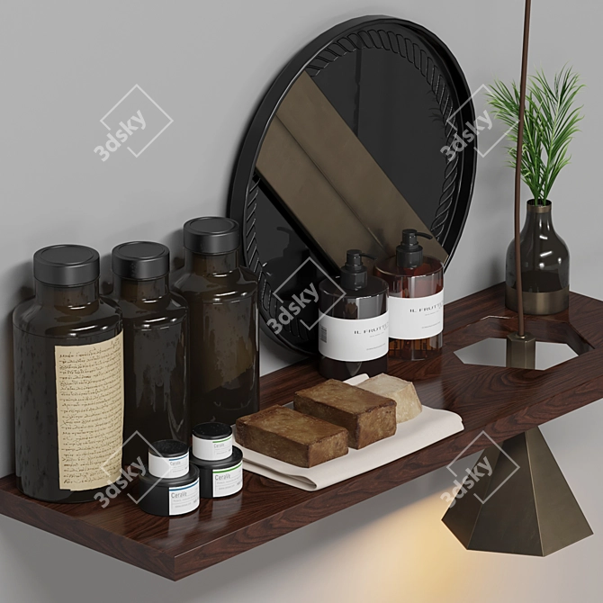 Luxury Bathroom Decor Set 3D model image 4