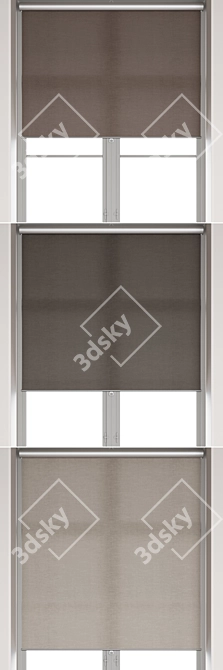 Customizable Roller Blinds Set 3D model image 5