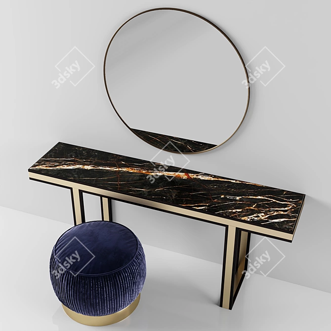 Luxury Marble Console Table 3D model image 3