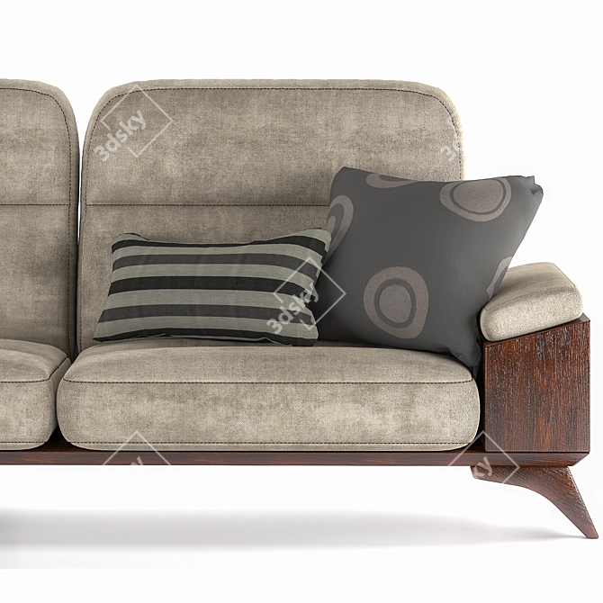 3Dmax Mid Century Sofa - Corona & Vray Render Model 3D model image 6