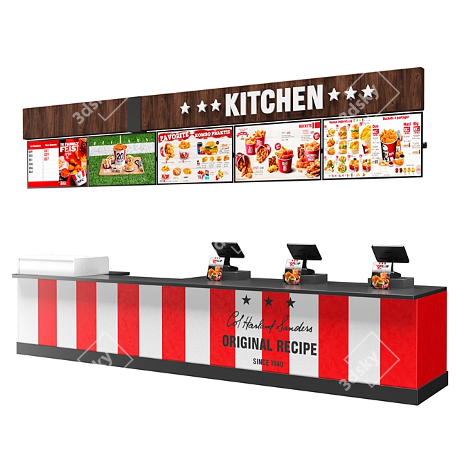 KFC Equipment: High-Quality, Textured 3D Model 3D model image 6