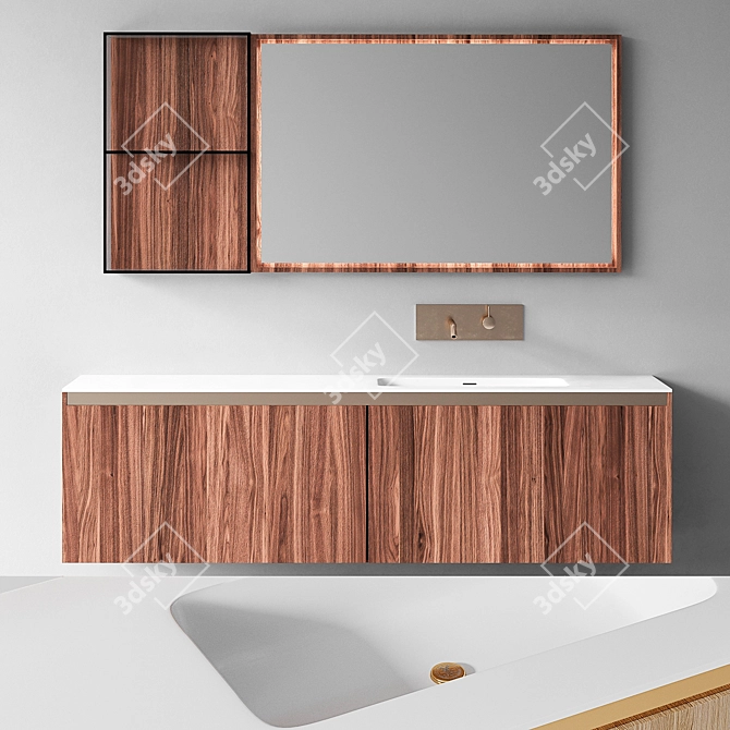 Elegant Eden Smoke Oak: Timeless Sophistication 3D model image 1