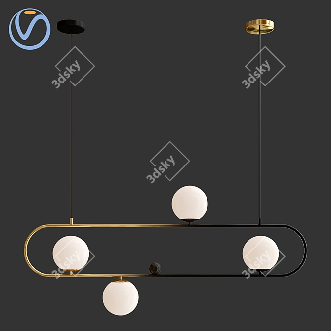 Modern Hoop Pendant Light by Lampatron 3D model image 10