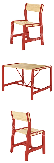 Ypperlig Ikea Kids Table 3D model image 2