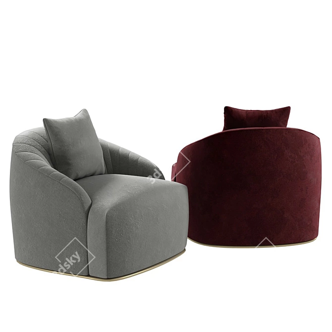 Cozy Astrid Armchair - Your Perfect Companion! 3D model image 2