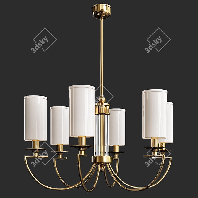 Elegant Kutek Lea Chandelier 3D model image 1