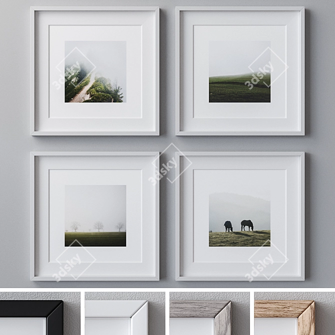 Elegant Photo Frame Set 3D model image 1