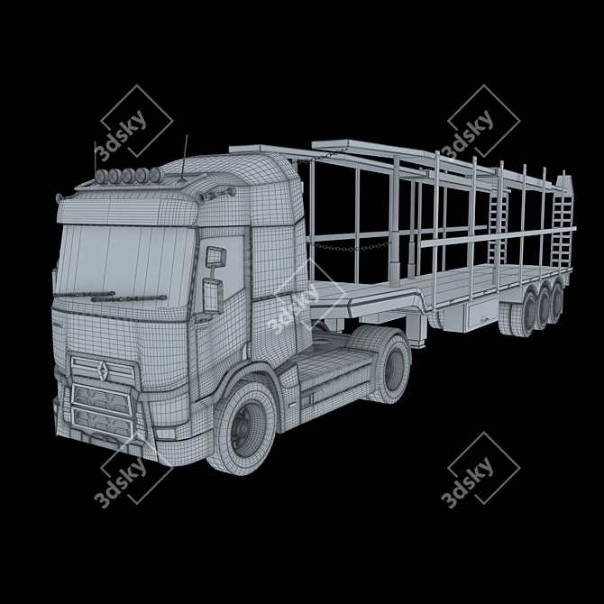 Renault Truck Model 2015 3D model image 5