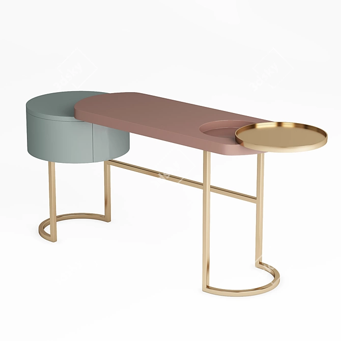 Elegant Vanity Table 3D model image 1