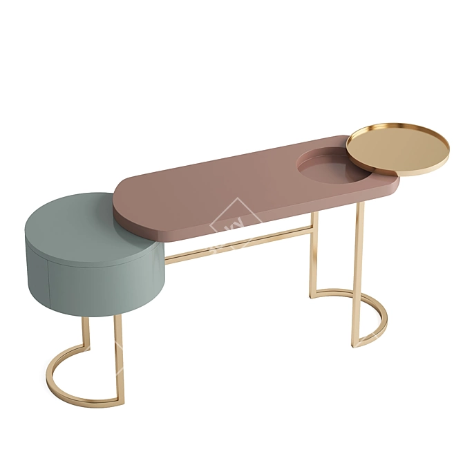 Elegant Vanity Table 3D model image 2
