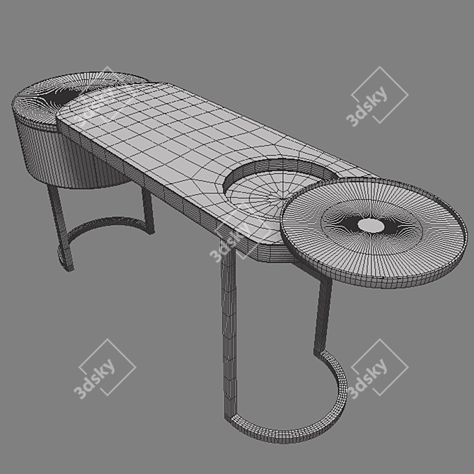 Elegant Vanity Table 3D model image 4