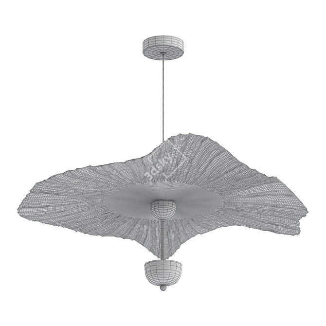 Lucilla-A: Metal Pendant Light with LED Source 3D model image 2