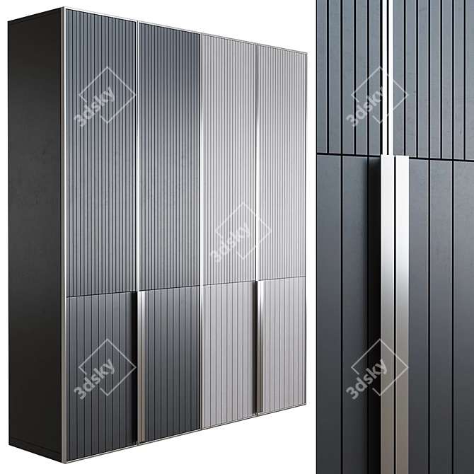 Stylish MY 40 Wardrobe 3D model image 1