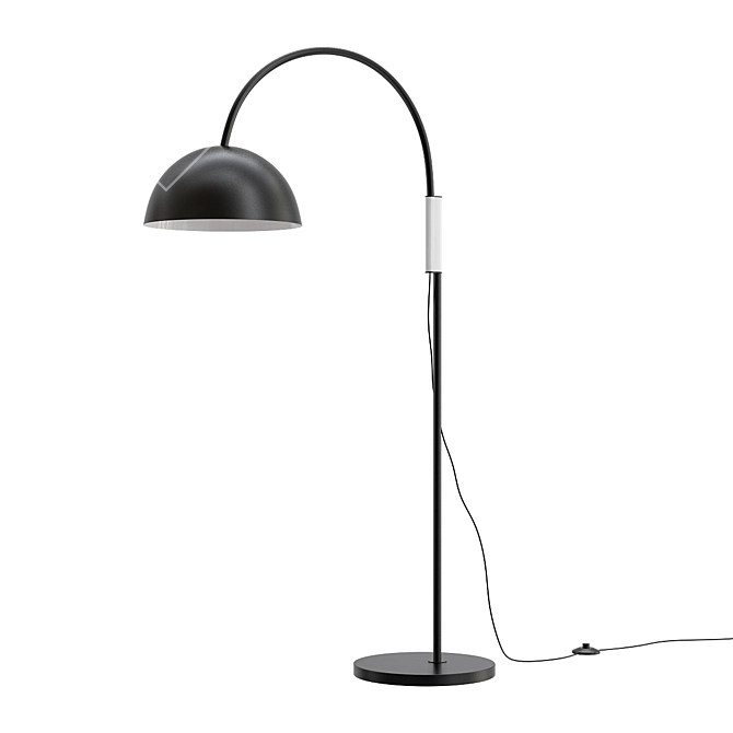 Sleek Arched Floor Lamp 3D model image 1