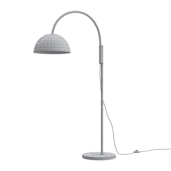 Sleek Arched Floor Lamp 3D model image 2