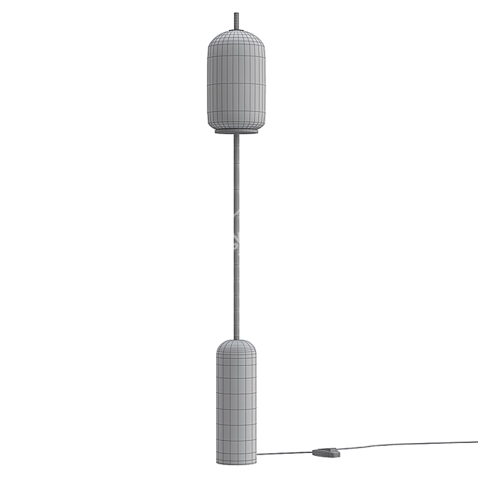 Modern Glass Glow Floor Lamp 3D model image 2