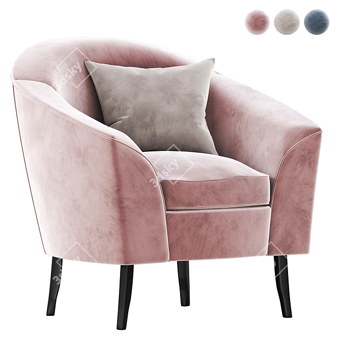 Elegant Giorgia Armchair: Altavilla 3D model image 1