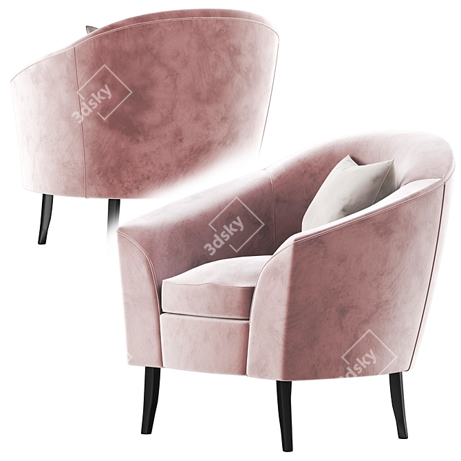 Elegant Giorgia Armchair: Altavilla 3D model image 2