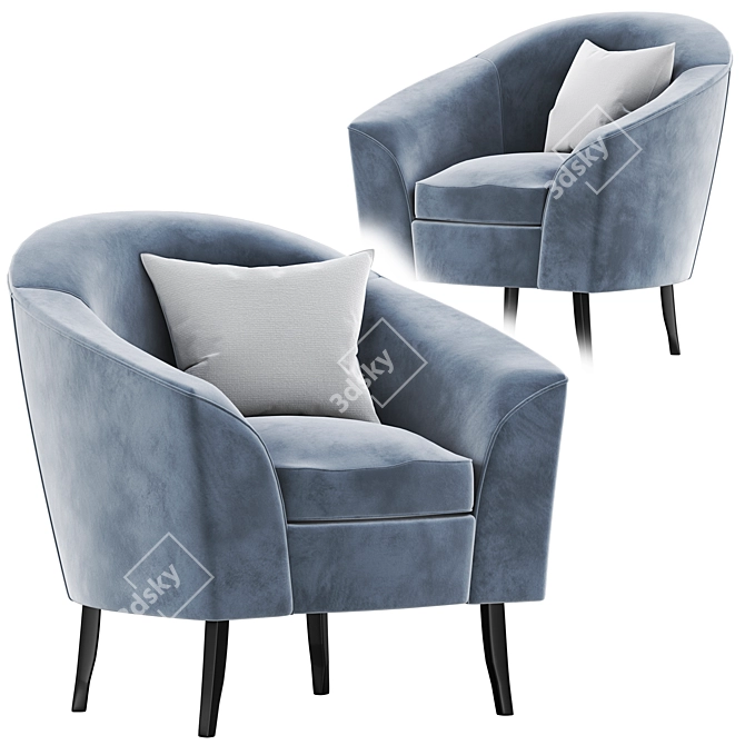 Elegant Giorgia Armchair: Altavilla 3D model image 4