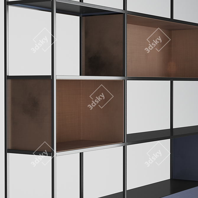 Title: Minimalist Irony Bookshelf: Zeus Milano 3D model image 2