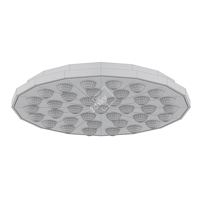 Eco Wood Ceiling Light - Pie 3D model image 2