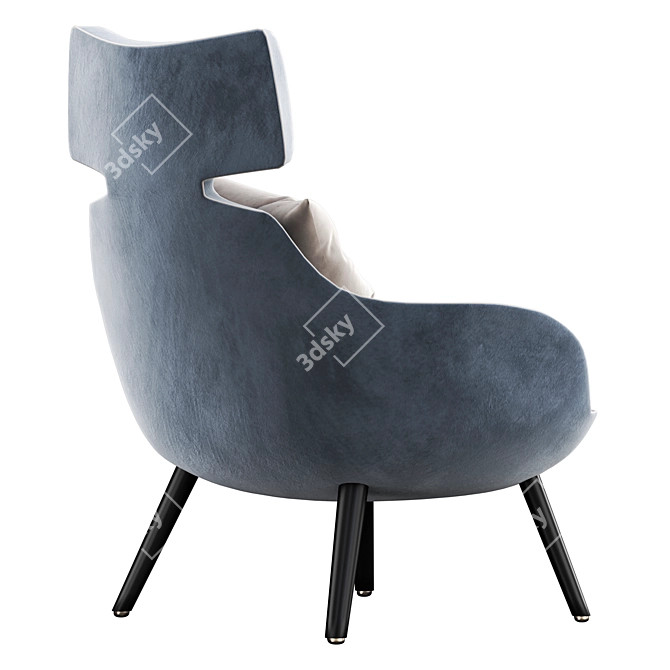 Elegant Berger Armchair: V-Ray Ready 3D model image 2