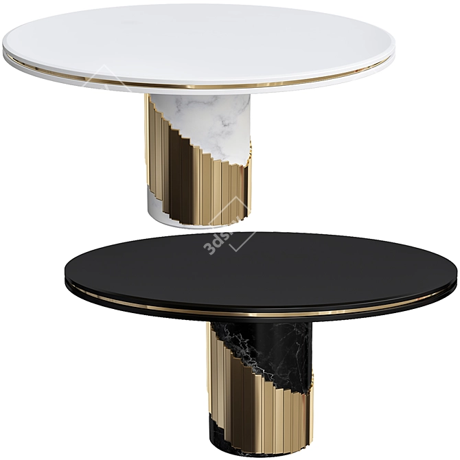 Luxxu Littus Dining Table: Elegant and Modern 3D model image 1