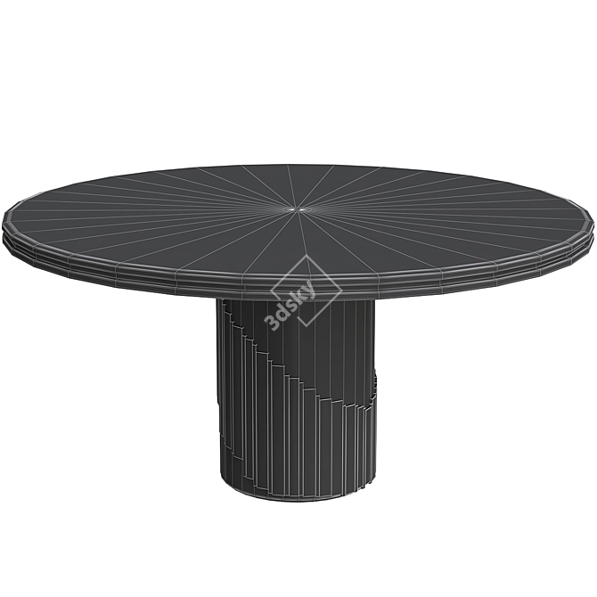 Luxxu Littus Dining Table: Elegant and Modern 3D model image 2