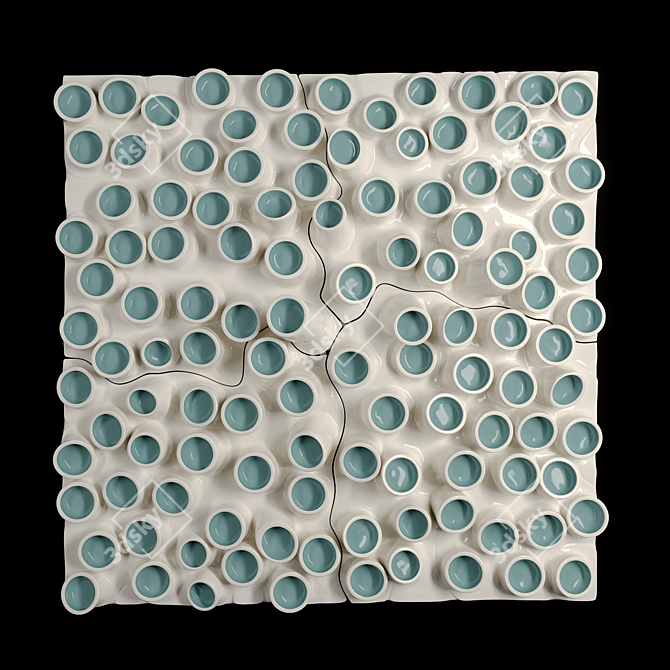Radiant Razz Ma Tazz: Ceramic Wall Art 3D model image 1