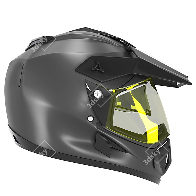 Rugged Off-Road Helmet | Durable & Protective 3D model image 2