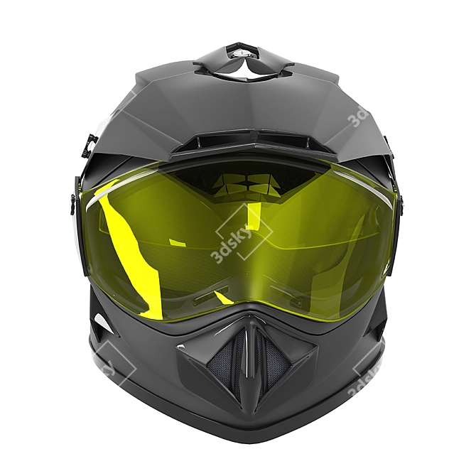 Rugged Off-Road Helmet | Durable & Protective 3D model image 3