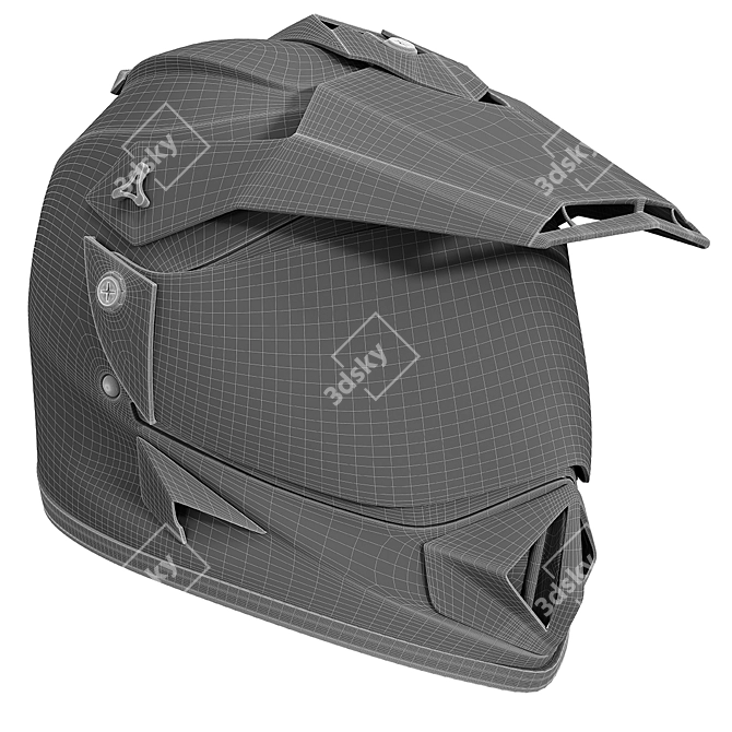 Rugged Off-Road Helmet | Durable & Protective 3D model image 5