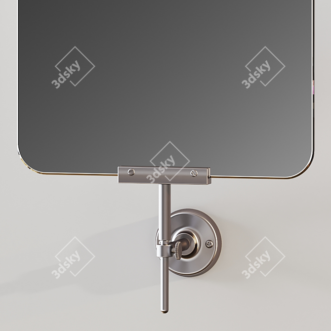 Gilded Orwell Industrial Mirror 3D model image 2