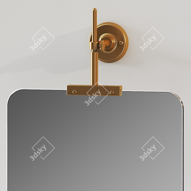 Gilded Orwell Industrial Mirror 3D model image 3