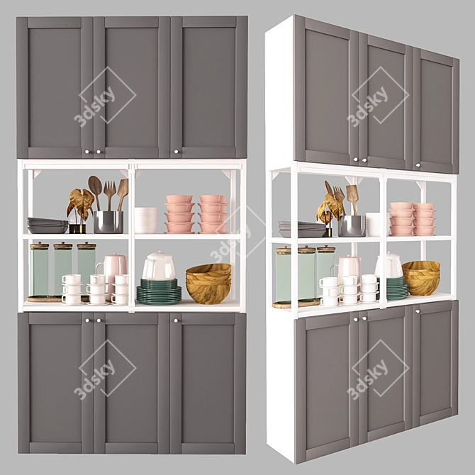 Ikea Enhet Storage Unit 3D model image 1