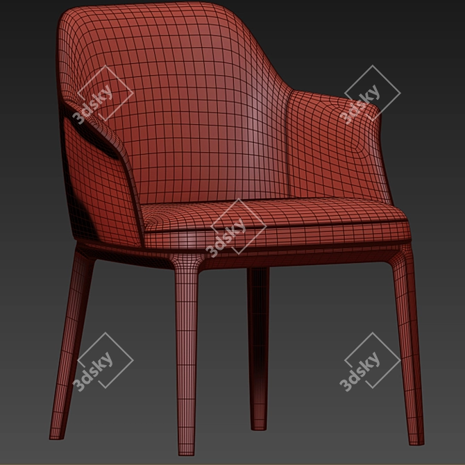 Elegant Poliform Sophie Chair 3D model image 3