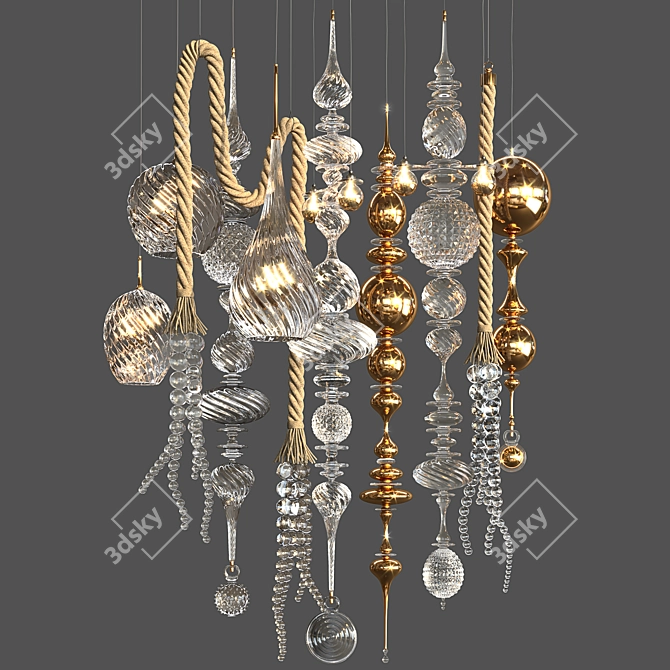 Artful Glow Pendant Lights 3D model image 7