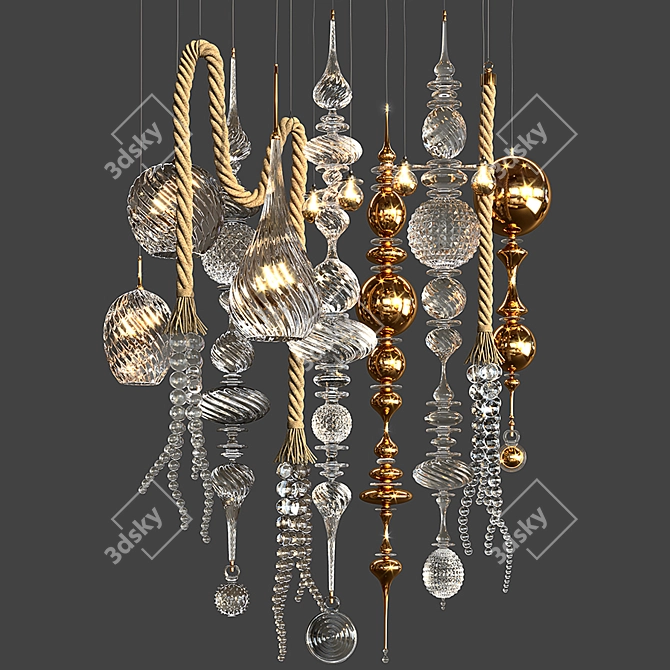 Artful Glow Pendant Lights 3D model image 14