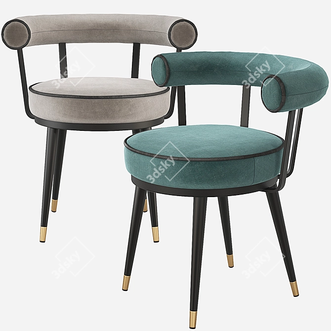 Elegant Eichholtz VICO Dining Chair 3D model image 1