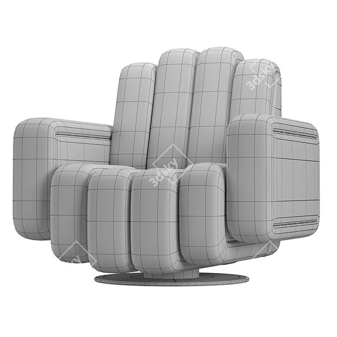 Elegant Oblomow Armchair by Clan Milano 3D model image 5