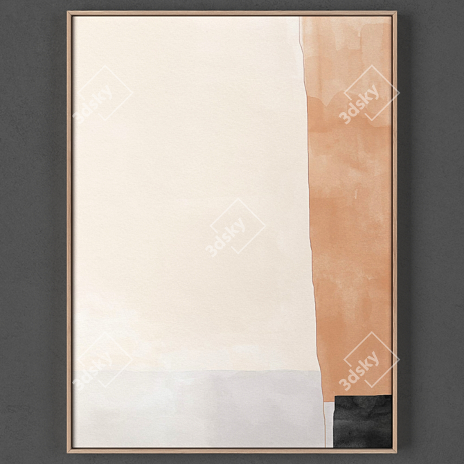 2-Piece Framed Painting Set 3D model image 2